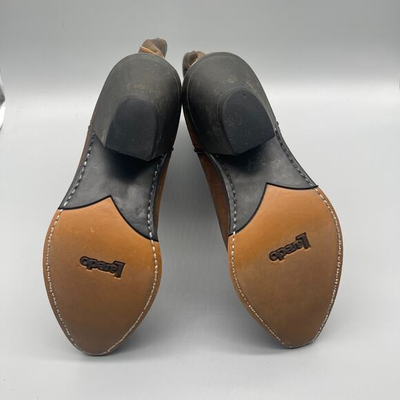 Laredo Lea Vamp Boots Womens 7.5 M Brown Embroidered Leather Western Cowboy - Picture 7 of 8